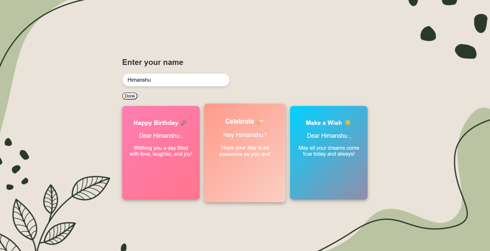 Birthday-card-genrator.
